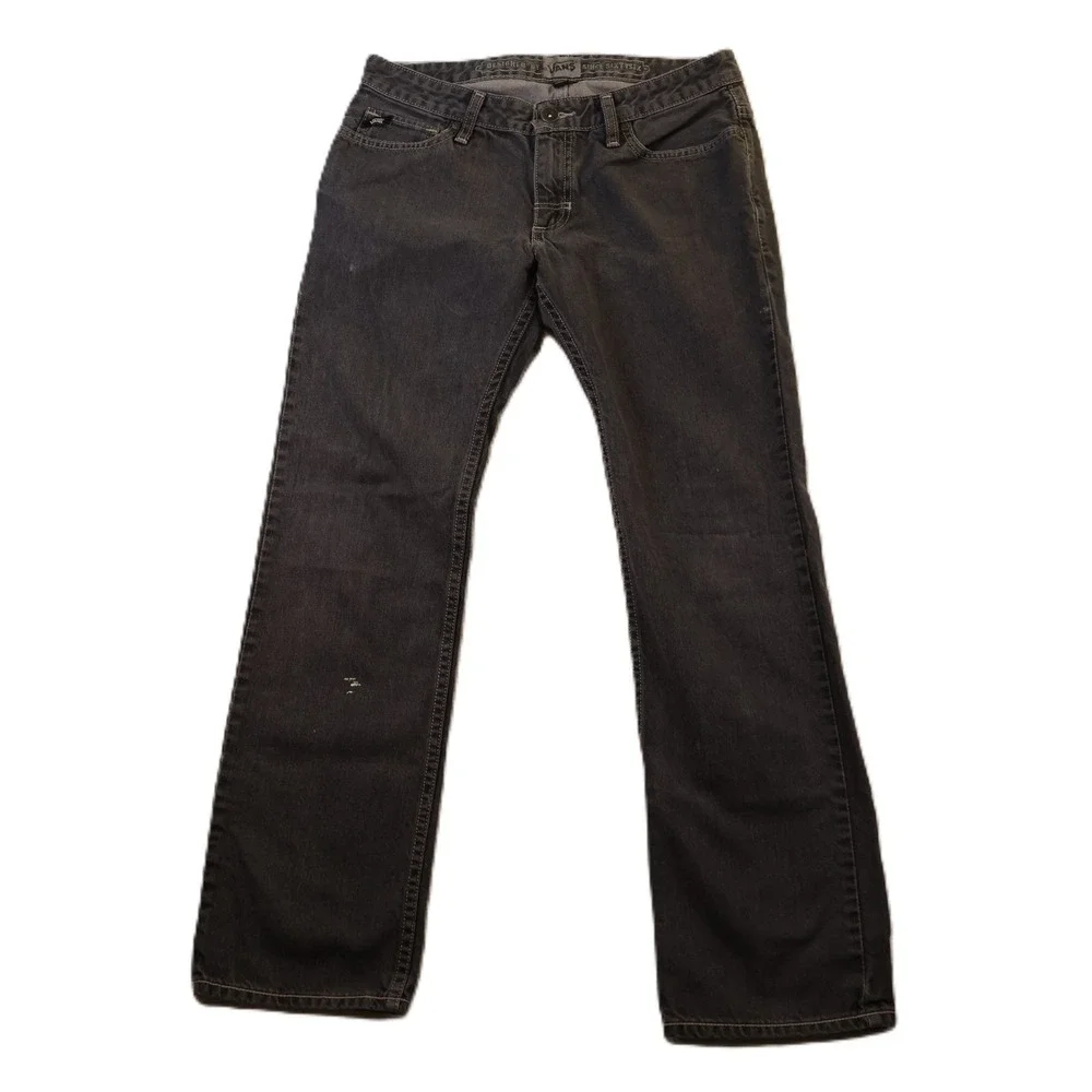 Vans Mens 30x30 Denim Jeans Black Straight Leg JP4URAW Skateboarding Pants